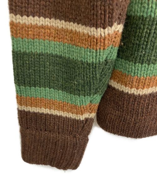 RRL（ダブルアールエル）RRL (ダブルアールエル) カウチンニットカーディガン ブラウン サイズ:Mの古着・服飾アイテム