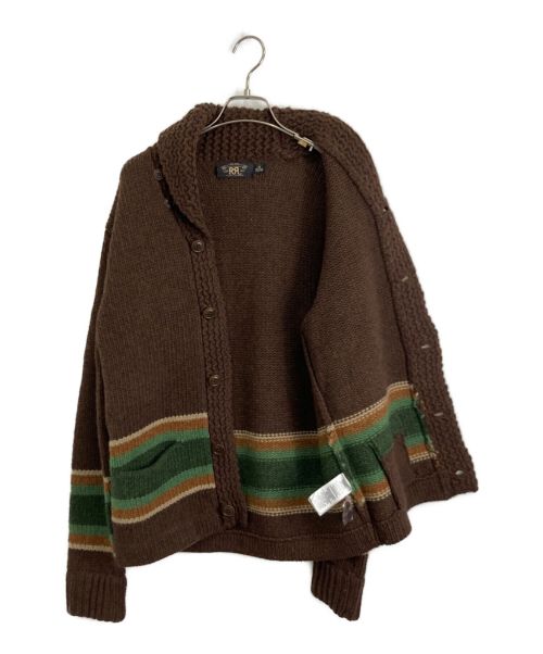 RRL（ダブルアールエル）RRL (ダブルアールエル) カウチンニットカーディガン ブラウン サイズ:Mの古着・服飾アイテム