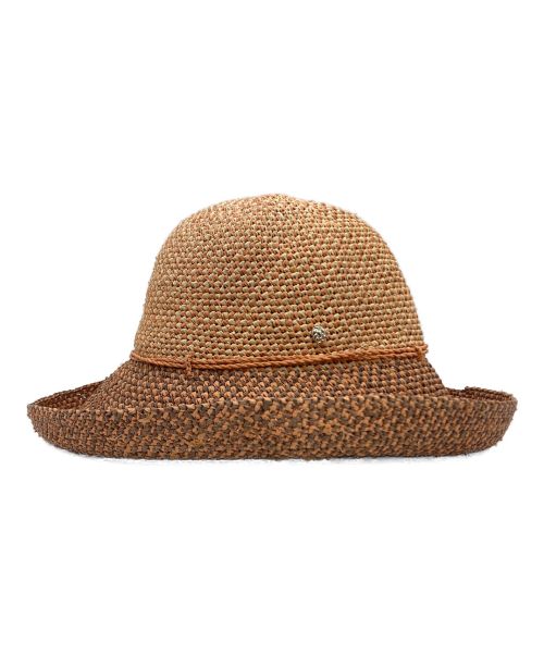 HELEN KAMINSKI（ヘレンカミンスキー）HELEN KAMINSKI (ヘレンカミンスキー) ストローハット ベージュ×オレンジの古着・服飾アイテム