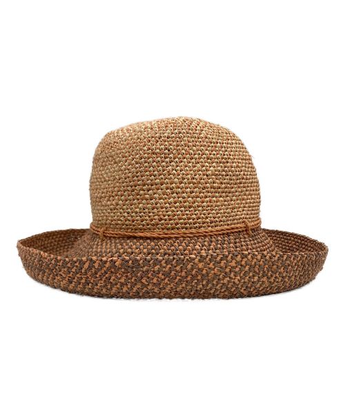 HELEN KAMINSKI（ヘレンカミンスキー）HELEN KAMINSKI (ヘレンカミンスキー) ストローハット ベージュ×オレンジの古着・服飾アイテム