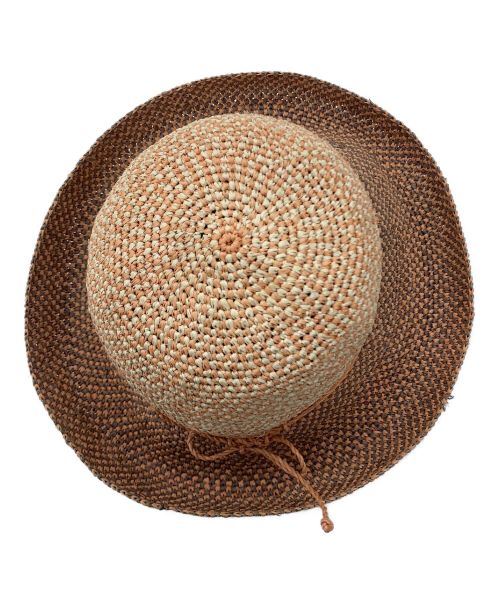 HELEN KAMINSKI（ヘレンカミンスキー）HELEN KAMINSKI (ヘレンカミンスキー) ストローハット ベージュ×オレンジの古着・服飾アイテム