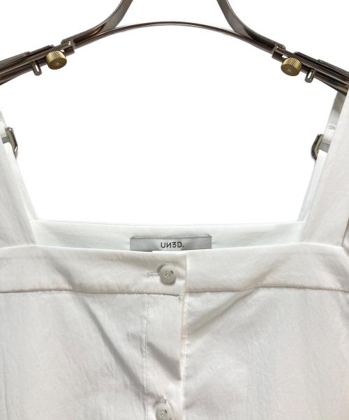 UN3D.（アンスリード）UN3D. (アンスリード) UN3D.（アンスリード）ヘムギャザーシャツキャミソール ホワイト サイズ:Fの古着・服飾アイテム