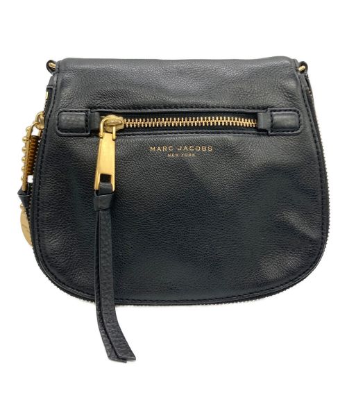 MARC JACOBS（マークジェイコブズ）MARC JACOBS (マーク ジェイコブス) MARC JACOBS(マーク ジェイコブス) レザーショルダーバッグ ブラックの古着・服飾アイテム