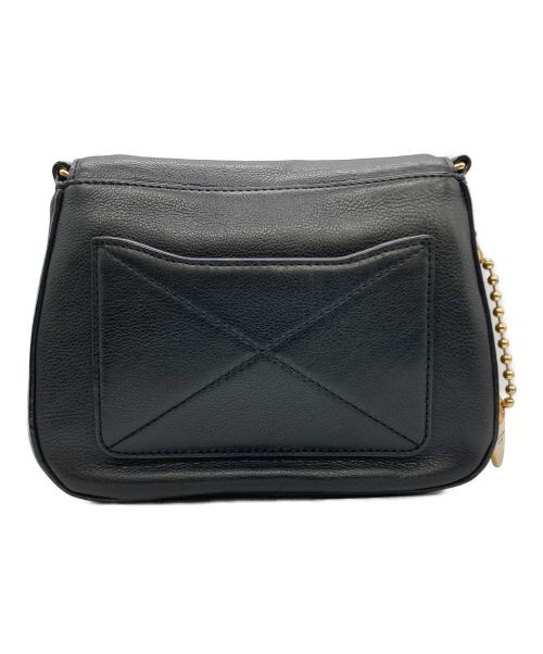 MARC JACOBS（マークジェイコブズ）MARC JACOBS (マーク ジェイコブス) MARC JACOBS(マーク ジェイコブス) レザーショルダーバッグ ブラックの古着・服飾アイテム