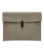 TOMOEトモエ）の古着「2WAY レザーサコッシュ」｜グレー