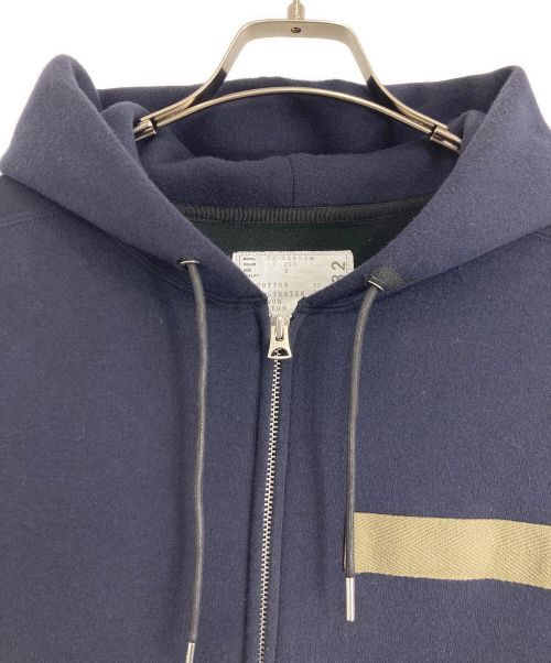 sacai（サカイ）sacai (サカイ) Nylon Twill Mix Sponge Sweat Blouson ネイビー×オリーブ サイズ:Lの古着・服飾アイテム