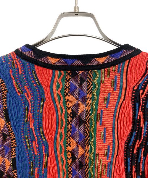 TUNDRA（ツンドラ）TUNDRA (ツンドラ) TUNDRA 3Dニット ピンク×ブルー サイズ:Mの古着・服飾アイテム