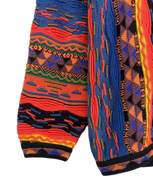 TUNDRA（ツンドラ）TUNDRA (ツンドラ) TUNDRA 3Dニット ピンク×ブルー サイズ:Mの古着・服飾アイテム