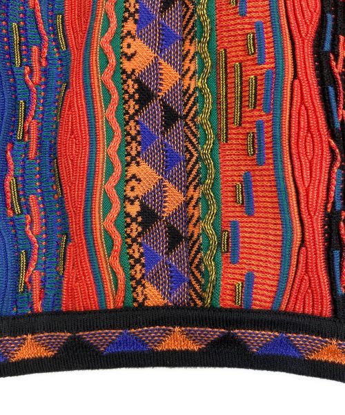 TUNDRA（ツンドラ）TUNDRA (ツンドラ) TUNDRA 3Dニット ピンク×ブルー サイズ:Mの古着・服飾アイテム