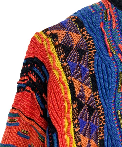 TUNDRA（ツンドラ）TUNDRA (ツンドラ) TUNDRA 3Dニット ピンク×ブルー サイズ:Mの古着・服飾アイテム