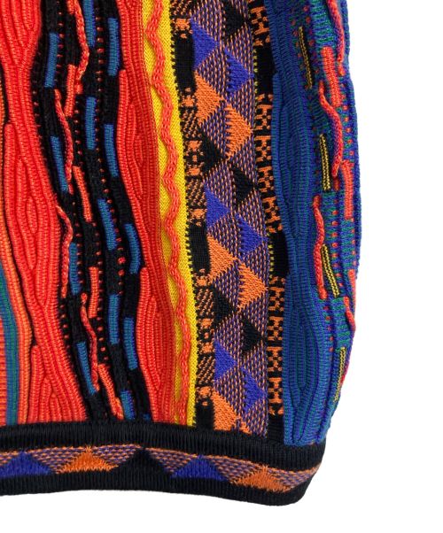 TUNDRA（ツンドラ）TUNDRA (ツンドラ) TUNDRA 3Dニット ピンク×ブルー サイズ:Mの古着・服飾アイテム