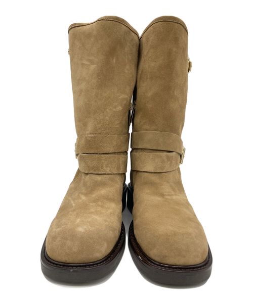 Whim Gazette（ウィムガゼット）Whim Gazette (ウィムガゼット) Whim Gazette（ウィムガゼット）スエードエンジニアブーツ カーキ サイズ:37の古着・服飾アイテム
