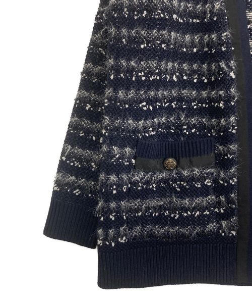 Lachement（ラシュモン）Lachement (ラシュモン) eclat (エクラ) ニットジャケット ネイビー サイズ:FREEの古着・服飾アイテム