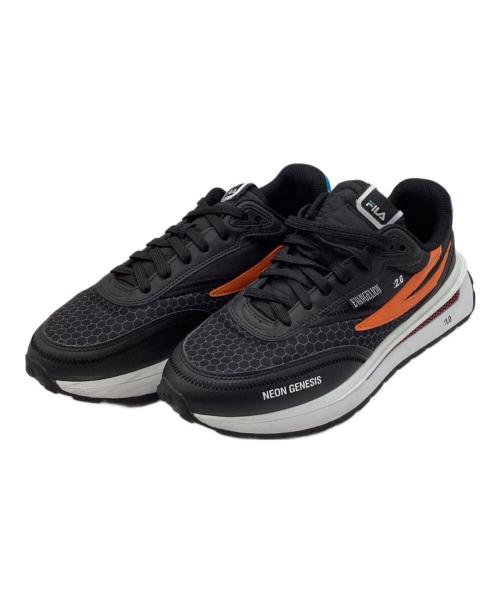 FILA×エヴァンゲリオン（フィラ）FILA×エヴァンゲリオン (フィラ) FILA レンノ×エヴァンゲリオン リミテッド スニーカー ブラック×オレンジ サイズ:24.5の古着・服飾アイテム