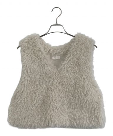 中古・古着通販】BALLSEY (ボールジィ) BALLSEY ファーベスト ホワイト