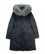 WOOLRICHウールリッチ）の古着「BOWBRIDGE COAT　フォックスファーダウンコート」｜ネイビー