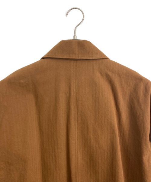ETRE（エトレ）etre (エトレ) ヘリンボーンオーバーサイズコート ブラウン サイズ:Mの古着・服飾アイテム
