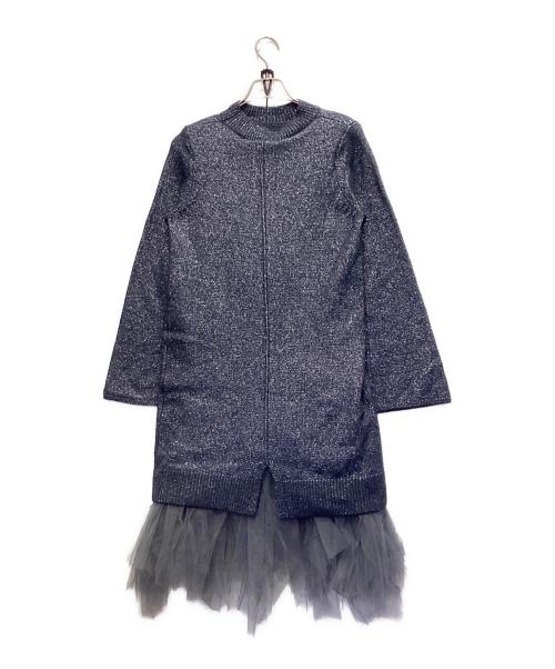 CADUNE（カデュネ）CADUNE (カデュネ) ラメワンピ・チュールスカートセット ネイビー サイズ:36の古着・服飾アイテム