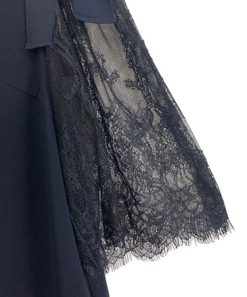 AMERICAN RAG CIE（アメリカンラグシー）AMERICAN RAG CIE (アメリカンラグシー) AMERICAN RAG CIE レーススリーブワンピース ネイビー サイズ:38の古着・服飾アイテム