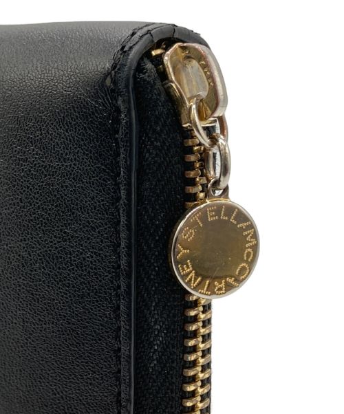 STELLA McCARTNEY（ステラマッカートニー）STELLA McCARTNEY (ステラマッカートニー) ジップアラウンドロゴ ウォレット ブラックの古着・服飾アイテム