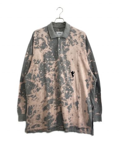 中古・古着通販】doublet (ダブレット) BLEACHED POLO SHIRT グレー