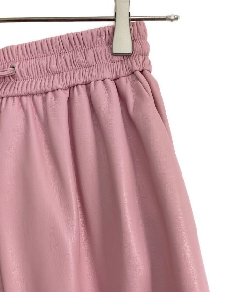 MSGM（エムエスジーエム）MSGM (エムエスジーエム) MSGM フェイクレザーハーフパンツ ピンク サイズ:36の古着・服飾アイテム
