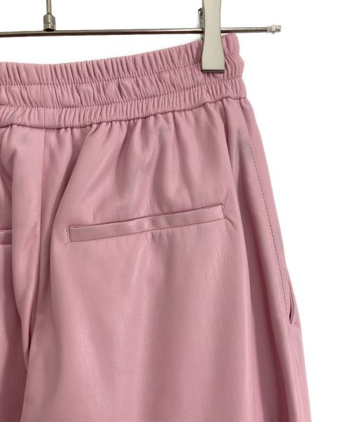 MSGM（エムエスジーエム）MSGM (エムエスジーエム) MSGM フェイクレザーハーフパンツ ピンク サイズ:36の古着・服飾アイテム