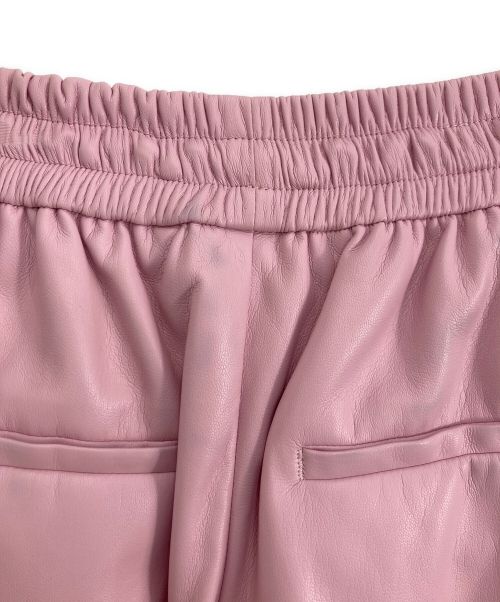 MSGM（エムエスジーエム）MSGM (エムエスジーエム) MSGM フェイクレザーハーフパンツ ピンク サイズ:36の古着・服飾アイテム