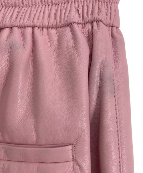 MSGM（エムエスジーエム）MSGM (エムエスジーエム) MSGM フェイクレザーハーフパンツ ピンク サイズ:36の古着・服飾アイテム