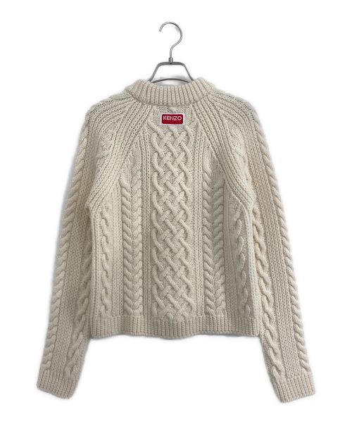 KENZO（ケンゾー）KENZO (ケンゾー) KENZO（ケンゾー）ケーブルニットカーディガン アイボリー サイズ:XSの古着・服飾アイテム