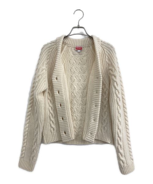 KENZO（ケンゾー）KENZO (ケンゾー) KENZO（ケンゾー）ケーブルニットカーディガン アイボリー サイズ:XSの古着・服飾アイテム