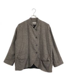 muku（ムク）の古着「MUKU/ムク リネンジャケット」｜グレー