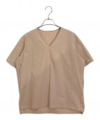 M mediumエム ミディアム）の古着「VネックTシャツ」｜ピンク