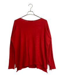 M medium（エム ミディアム）の古着「M medium/エム ミディアム ボートネックニット」｜レッド