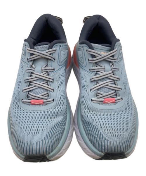 HOKAONEONE（ホカオネオネ）HOKAONEONE (ホカオネオネ) BONDI 7 ランニングシューズ スカイブルー×ピンク サイズ:US 7.5の古着・服飾アイテム
