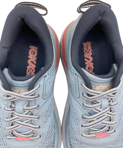 HOKAONEONE（ホカオネオネ）HOKAONEONE (ホカオネオネ) BONDI 7 ランニングシューズ スカイブルー×ピンク サイズ:US 7.5の古着・服飾アイテム