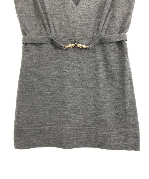 GUCCI（グッチ）GUCCI (グッチ) GUCCI/グッチ ニットベスト グレー サイズ:XSの古着・服飾アイテム