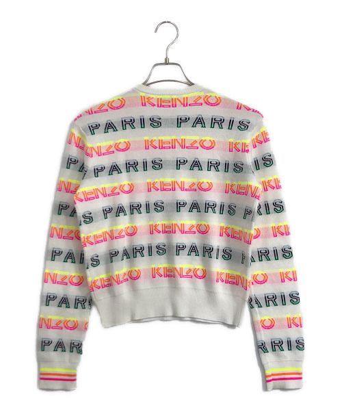 KENZO（ケンゾー）KENZO (ケンゾー) KENZO/ケンゾー マルチロゴニット ホワイト×マルチカラー サイズ:XSの古着・服飾アイテム