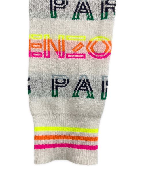 KENZO（ケンゾー）KENZO (ケンゾー) KENZO/ケンゾー マルチロゴニット ホワイト×マルチカラー サイズ:XSの古着・服飾アイテム