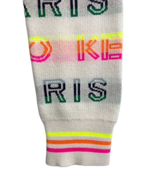 KENZO（ケンゾー）KENZO (ケンゾー) KENZO/ケンゾー マルチロゴニット ホワイト×マルチカラー サイズ:XSの古着・服飾アイテム