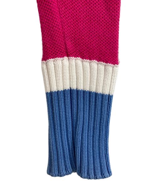 KENZO（ケンゾー）KENZO (ケンゾー) KENZO/ケンゾー タイガー クレスト コットン ニット ブルー×ショッキングピンク サイズ:XSの古着・服飾アイテム