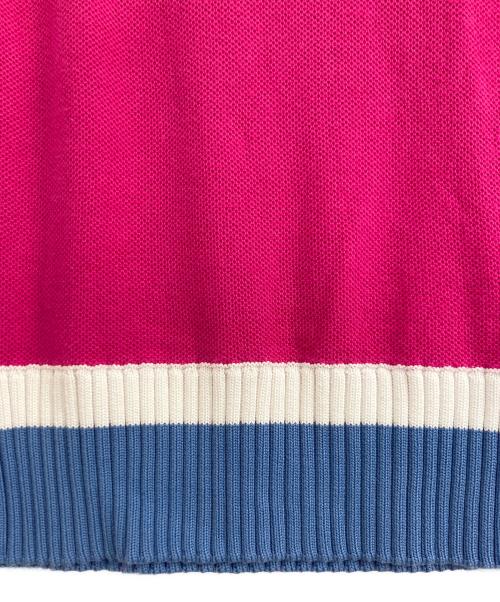 KENZO（ケンゾー）KENZO (ケンゾー) KENZO/ケンゾー タイガー クレスト コットン ニット ブルー×ショッキングピンク サイズ:XSの古着・服飾アイテム