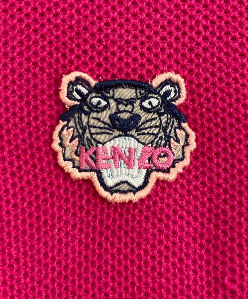 KENZO（ケンゾー）KENZO (ケンゾー) KENZO/ケンゾー タイガー クレスト コットン ニット ブルー×ショッキングピンク サイズ:XSの古着・服飾アイテム