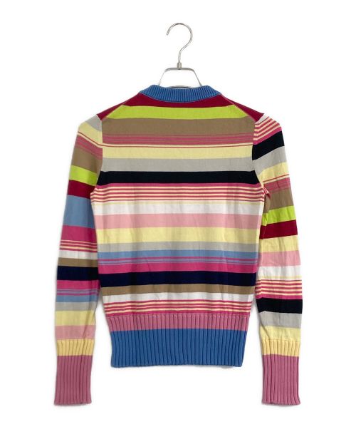 KENZO（ケンゾー）KENZO (ケンゾー) KENZO／ケンゾー コットン混紡 プルオーバー ブルー×ショッキングピンク×イエロー サイズ:XSの古着・服飾アイテム