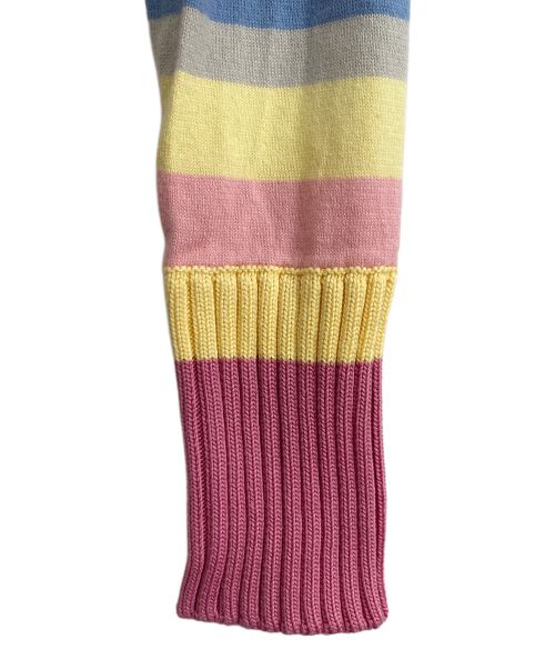 KENZO（ケンゾー）KENZO (ケンゾー) KENZO／ケンゾー コットン混紡 プルオーバー ブルー×ショッキングピンク×イエロー サイズ:XSの古着・服飾アイテム