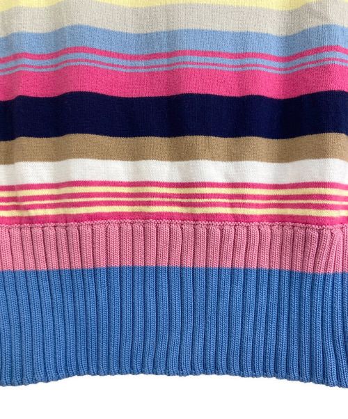 KENZO（ケンゾー）KENZO (ケンゾー) KENZO／ケンゾー コットン混紡 プルオーバー ブルー×ショッキングピンク×イエロー サイズ:XSの古着・服飾アイテム