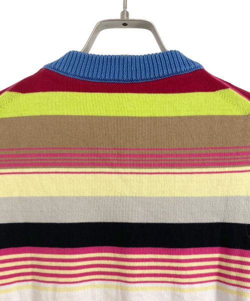 KENZO（ケンゾー）KENZO (ケンゾー) KENZO／ケンゾー コットン混紡 プルオーバー ブルー×ショッキングピンク×イエロー サイズ:XSの古着・服飾アイテム
