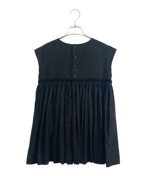 SCYE（サイ）SCYE (サイ) SCYE ベルギーリネンスリーブレスタックシャツ ブラック サイズ:36の古着・服飾アイテム