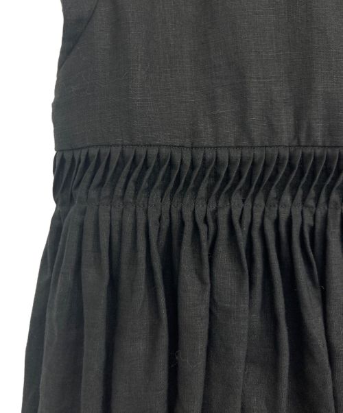 SCYE（サイ）SCYE (サイ) SCYE ベルギーリネンスリーブレスタックシャツ ブラック サイズ:36の古着・服飾アイテム