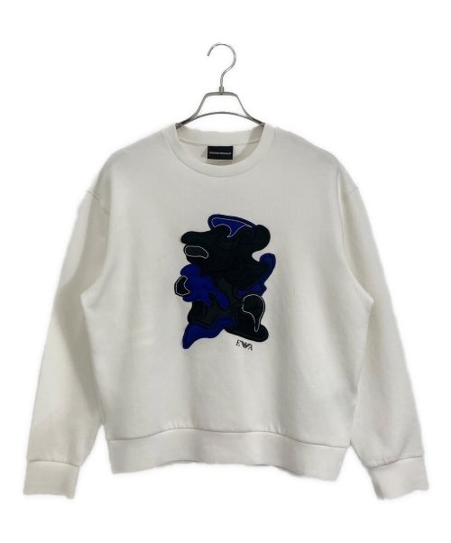 EMPORIO ARMANI（エンポリオ アルマーニ）EMPORIO ARMANI (エンポリオアルマーニ) EMPORIO ARMANI スモールロゴ スウェット ホワイト サイズ:Mの古着・服飾アイテム